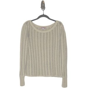 Calypso St Barth Sweater Open Knit Varinka Beige Fishermancore SZ Extra Small